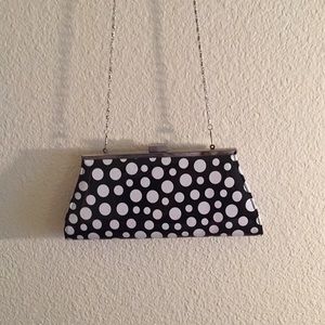 Neiman Marcus Black & White Polka Dot Purse
